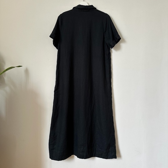 Aritzia Wilfred Eleta Linen Maxi Dress In Dark Night Navy Size S - Picture 10 of 10